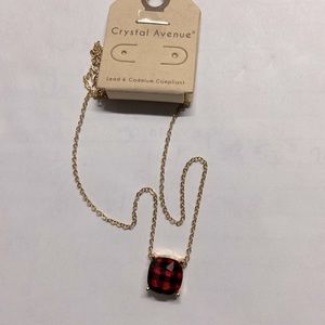 Buffalo plaid necklace